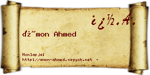 Ámon Ahmed névjegykártya